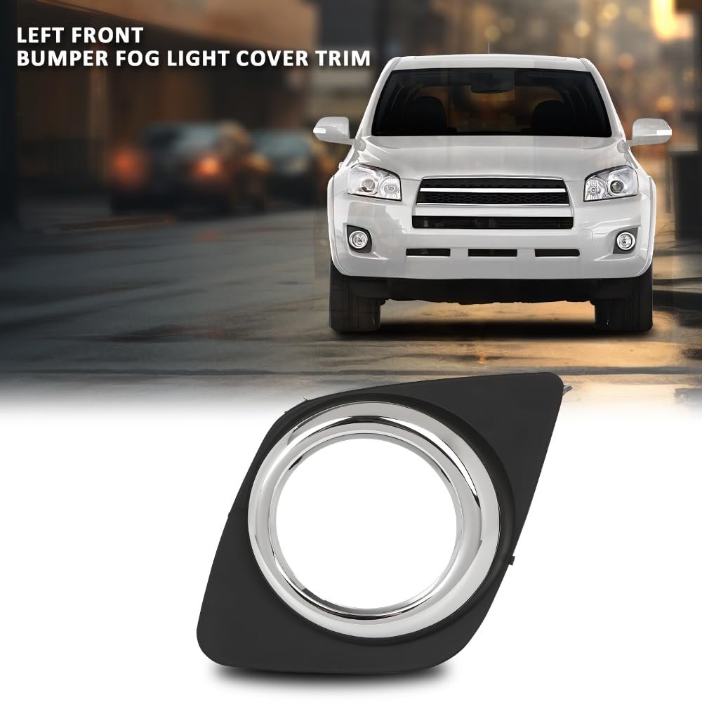 Left Front Bumper Fog Light Cover Trim For Toyota Rav4 2009-2013 521280r040 521280r010