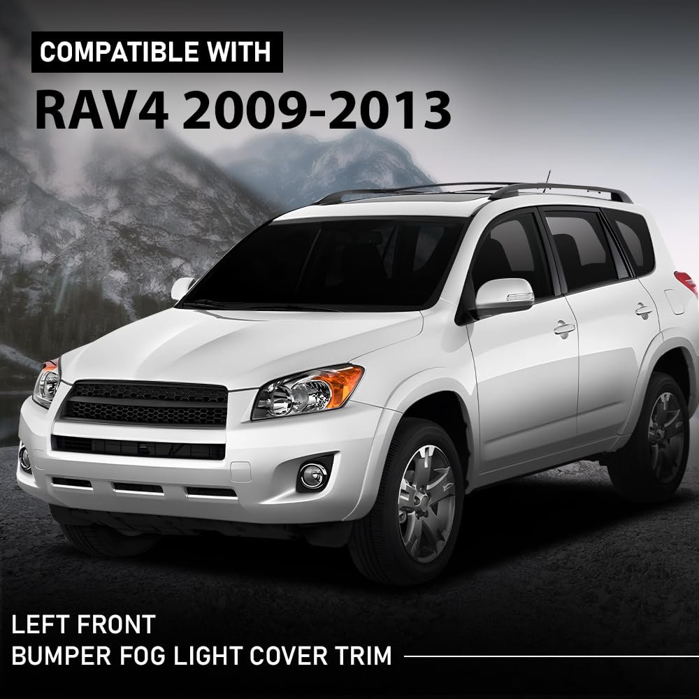 Left Front Bumper Fog Light Cover Trim For Toyota Rav4 2009-2013 521280r040 521280r010