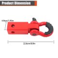 45000 Lbs 3 4 Inch D Ring Red Tow Hooks 2 Hitch Receiver 5 8 Trailer Lock Pin Towing Kit