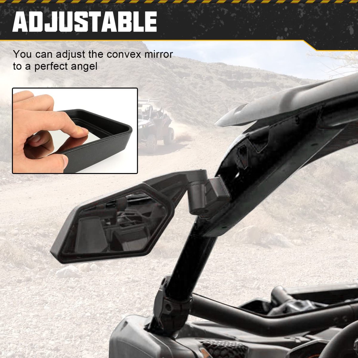 Side View Mirrors For Can Am Maverick X3 Max Xrs Xds Turbo R Rr 2017 2026 Adjustable Foldable Convex Mirror Set 7 In X 3 5