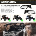 Side View Mirrors For Can Am Maverick X3 Max Xrs Xds Turbo R Rr 2017 2026 Adjustable Foldable Convex Mirror Set 7 In X 3 5