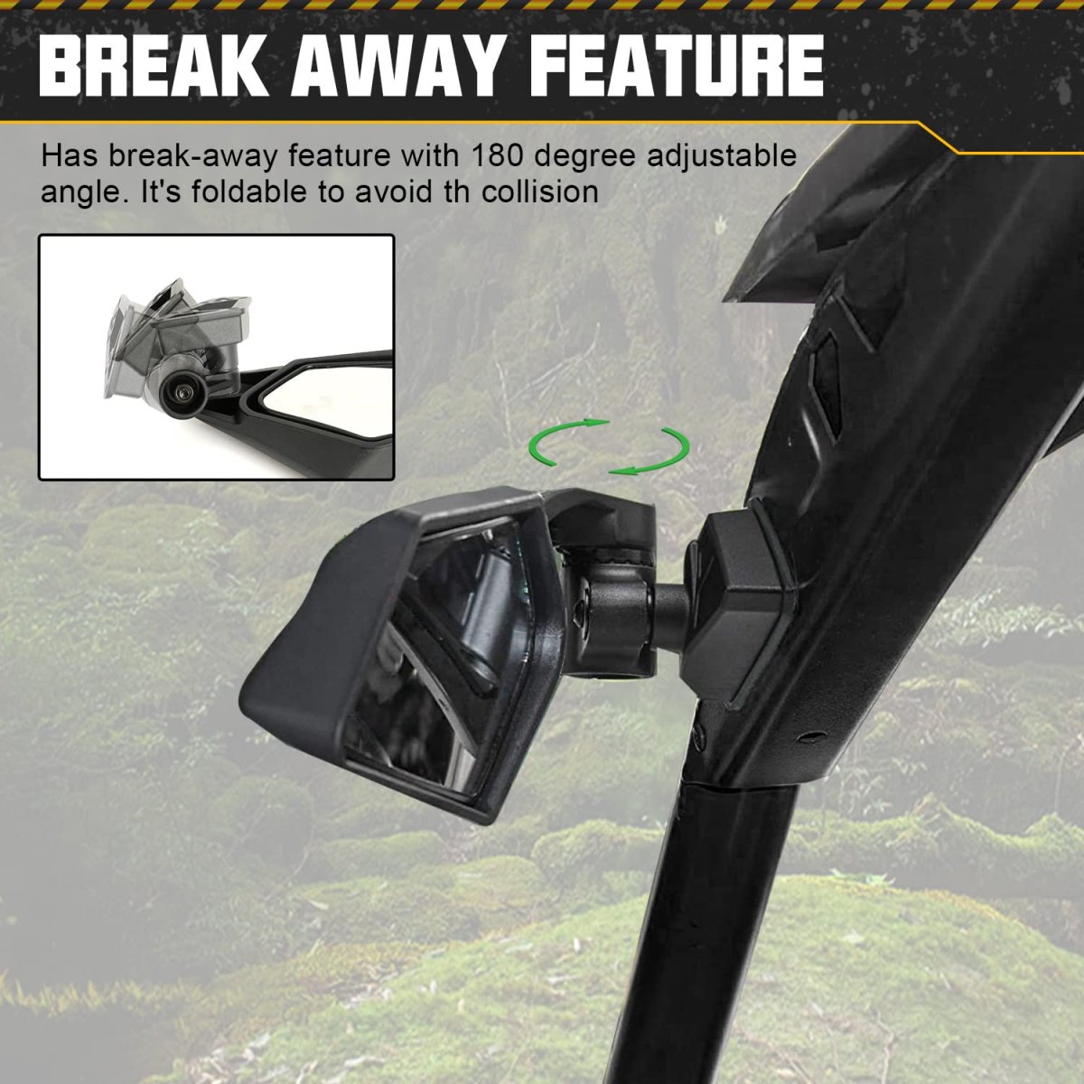 Side View Mirrors For Can Am Maverick X3 Max Xrs Xds Turbo R Rr 2017 2026 Adjustable Foldable Convex Mirror Set 7 In X 3 5