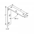 Prime-line Mp11345-2 Corner Bracket 5 In Steel Construction Zinc-plated L-angle 2 Pack