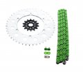 Kawasaki Klx450 R Kx450 F Green Chain Sprocket Silver 14 47 114l