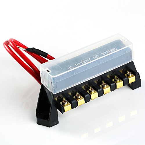 6-gang Atc Fuse Distribution Block Automotive Atv Golf Cart Fbatc614h