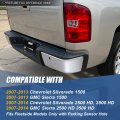 Auto Dynasty Rear Bumper End Caps Cover With Parking Sensor Holes Compatible Silverado Sierra 1500 2500hd 3500hd Fleetside