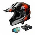 Tcmt Dot Youth Kids Motocross Offroad Street Helmet Full Face Motorcycle Atv Dirt Bike Gloves Goggles 