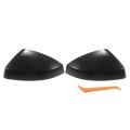 Pair Car Rear View Driver Passenger Side Mirror Cover Cap Replacement Black Carbon Fiber For Audi A3 S3 8v 2013-2018 Rs3 Guard 
