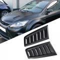 Acouto Hood Scoops Fit Ford Focus Rs Mk2 Vents Cars Bonnet 2pcs Auto Abs Air Vent Cover Intake For Car Modified Accessory 