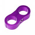X Autohaux 4 Pcs An10 Car Hose Separator Clamp Aluminum Alloy Fuel Line Mounting Divider Fitting Adapter For Oil Gas Water