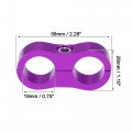 X Autohaux 4 Pcs An10 Car Hose Separator Clamp Aluminum Alloy Fuel Line Mounting Divider Fitting Adapter For Oil Gas Water