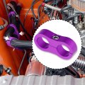 X Autohaux 4 Pcs An10 Car Hose Separator Clamp Aluminum Alloy Fuel Line Mounting Divider Fitting Adapter For Oil Gas Water