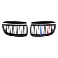 Astra Depot Upper Kidney Grille For Bmw E90 323i 325xi 330i 328i 328xi 335i 335xi Pre-lci Glossy Black M-color Double Line