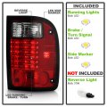 Acanii For 2001-2011 Ford Ranger Pickup Red Smoked Led Rear Brake Tail Lights Lamps Pair Set Driver Passenger Side