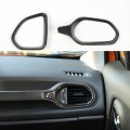 Carbon Fiber Dash Air Ac Vent Cover Trim For Jeep Renegade 2016 2017 2018 2019 2020 2021 2022 2023 Black Grain Interior 