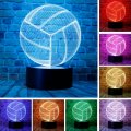 Ganaixin Cute Volleyball Lamp Toys Anime Character 3d Led Optical Illusion Sleep Night Light With Remote 7 Colors Bedroom Decor 
