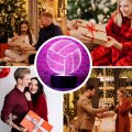 Ganaixin Cute Volleyball Lamp Toys Anime Character 3d Led Optical Illusion Sleep Night Light With Remote 7 Colors Bedroom Decor