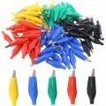 Glarks 100pcs 1 4 35mm Alligator Clips Crocodile Electrical Test Clamps Jumper Helper With Protective Insulation Cover For 