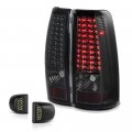 Chrome Smoke Led Tail Light Full-led License Plate Lamp Assembly Replacement Bundle For 1999-2002 Chevy Silverado 1999-2006 Gmc 