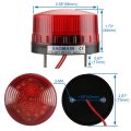Baomain Industrial Signal Round Red Warning Light Strobe Lamp Led-3071 Dc 12v 3w