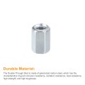 15pcs M5x8x12mm Coupling Nuts Galvanized Carbon Steel Hex Threaded Rod Coupler For Furniture Electronic Industrial