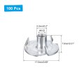 8-32 T-nuts Zinc-plated Carbon Steel 3-pronged Tee Nuts Threaded Inserts For Climbing Holds And Wood Working White 100pcs