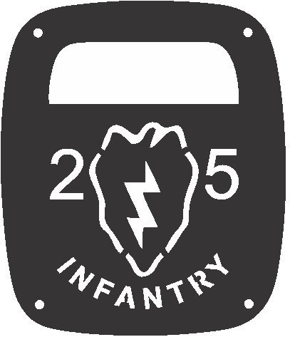 Jeeptails 25th Infantry Tail Lamp Light Covers For Jeep Wrangler Yj And Tj Black Set Of 2