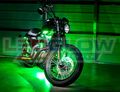 Ledglow 6pc Advanced Green Smd Led Flexible Motorcycle Light Kit With 44 Leds Control Box 2 Wireless Remotes
