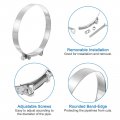 Uxcell 1pcs T-bolt Hose Clamps 188-200mm 7 4 -7 87 Id Range Stainless Steel Radiator Intake Clamp For Truck Exhaust