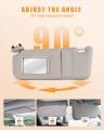 Ocpty Left Driver Side Beige Windshield Sun Visor Mirror Replacement Fit For 2006-2011 Toyota Camry Sedan 4-door