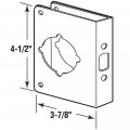 Defender Security Mp9554 Stainless Steel Single Bore Hole Lock And Door Reinforcement Plate For 1-3 4 In Thick Doors Finish