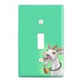 Screaming Goat Plastic Wall Decor Toggle Light Switch Plate Cover 