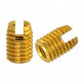 Uxcell Self Tapping Threaded Inserts 15pcs Inner M6-1 Outer M10x14 Carbon Steel Slotted Thread Repair Nuts