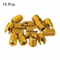 Uxcell Self Tapping Threaded Inserts 15pcs Inner M6-1 Outer M10x14 Carbon Steel Slotted Thread Repair Nuts