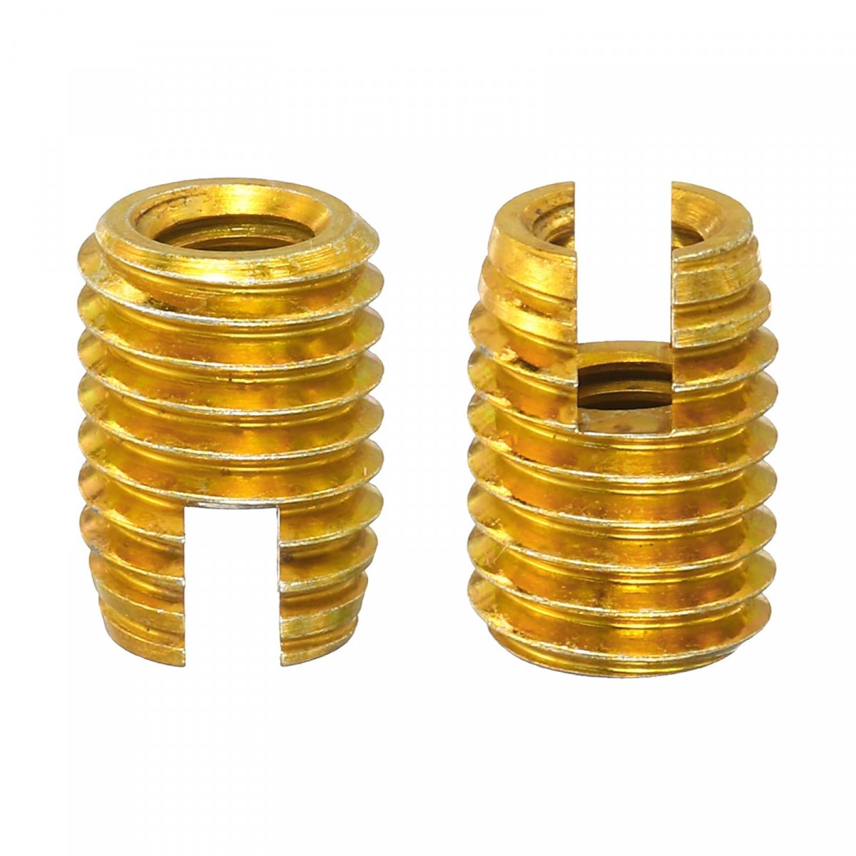 Self Tapping Threaded Inserts 15pcs Inner M6-1 Outer M10x14 Carbon Steel Slotted Thread Repair Nuts