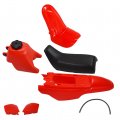 Wflnhb Red Pw50 Plastics Kit Motorcycle Plastic Mudguard Body Seat Gas Tank Replacement For Yamaha Py50