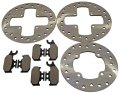 2003 Bombardier Outlander 400 Front And Rear Brake Rotors Semi Metallic Pads Stainless Steel
