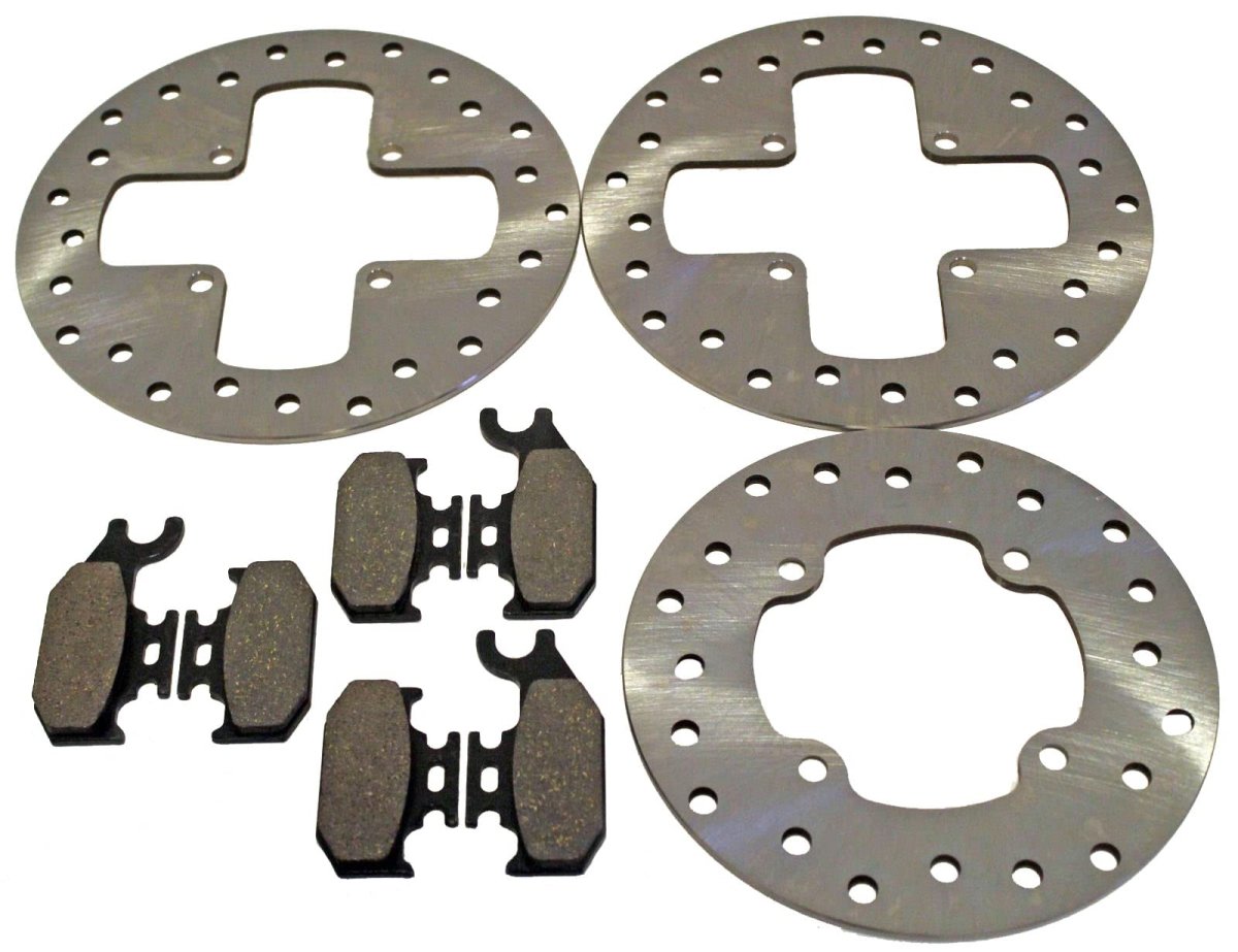 2003 Bombardier Outlander 400 Front And Rear Brake Rotors Semi Metallic Pads Stainless Steel
