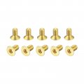 Uxcell Flat Head Socket Cap Screws M3-0 5 X 6mm Brass Inner Hex Drive Fasteners Bolts 50pcs