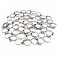 50pcs 16-25mm Stainless Steel Car Vehicle Drive Hose Clamp Fuel Line Clip 