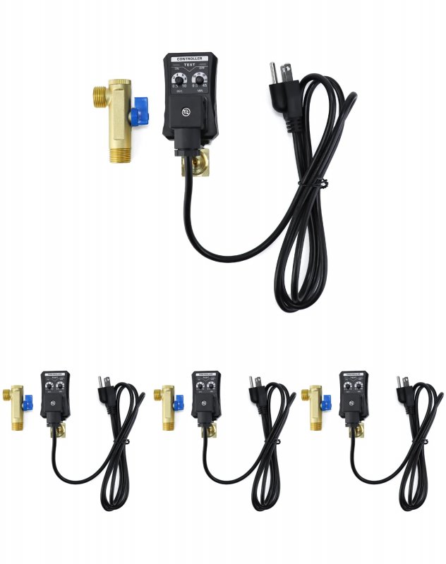 Automatic Timed Condensate Drain Valve 4 Pack 1 2 In Ac110v Way Direct Acting With Us Plug Wd15046