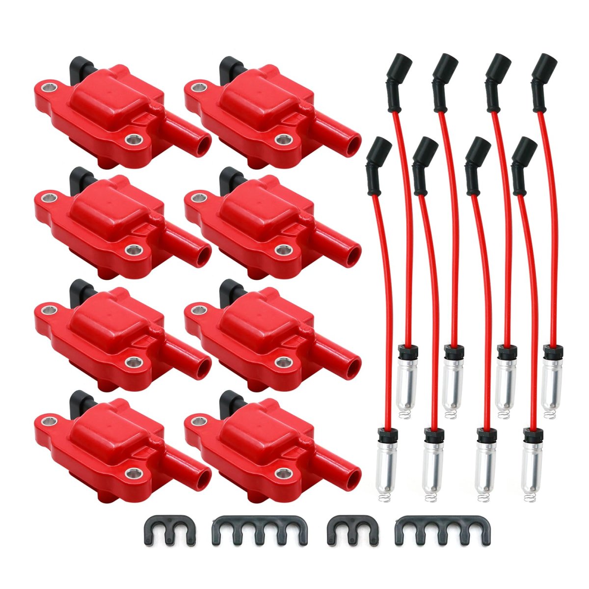 8 Pack Uf413 C1511 Ignition Coil And Spark Plug Wires Kit For Chevy Silverado Avalanche 4 8l 5 3l 6 0l Cadillac Cts Escalade 2l