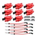 8 Pack Uf413 C1511 Ignition Coil And Spark Plug Wires Kit For Chevy Silverado Avalanche 4 8l 5 3l 6 0l Cadillac Cts Escalade 2l