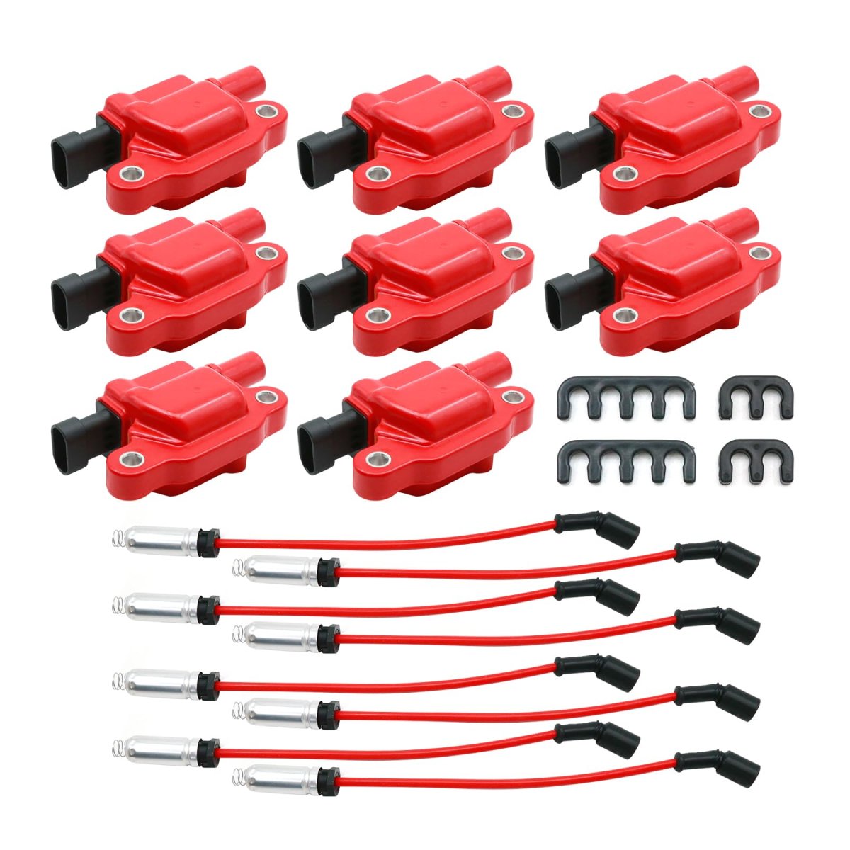 8 Pack Uf413 C1511 Ignition Coil And Spark Plug Wires Kit For Chevy Silverado Avalanche 4 8l 5 3l 6 0l Cadillac Cts Escalade 2l