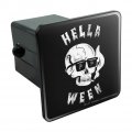 Hella Ween Halloween Hell Smoking Skull Funny Humor Tow Trailer Hitch Cover Plug Insert