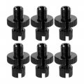 X Autohaux 6 Pcs M10 Brake Clutch Cable Line Adjuster Screw Adjusting Bolt With Slotted For Motorcycle Bike Scooter Aluminum