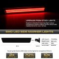 Vipmotoz Red Led Strip Side Marker Light Rear Fender Parking Lamp Replacement For 2015-2023 Compatible With Dodge Challenger