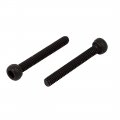 Uxcell M2x15mm 14 9 Alloy Steel Hex Socket Head Knurled Cap Screw Bolt Black 50pcs