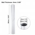 X Autohaux Od 2 76 70mm Length 19 69 500mm Aluminum Alloy Tube Intercooler Pipe Air Intake Silver Tone For Car