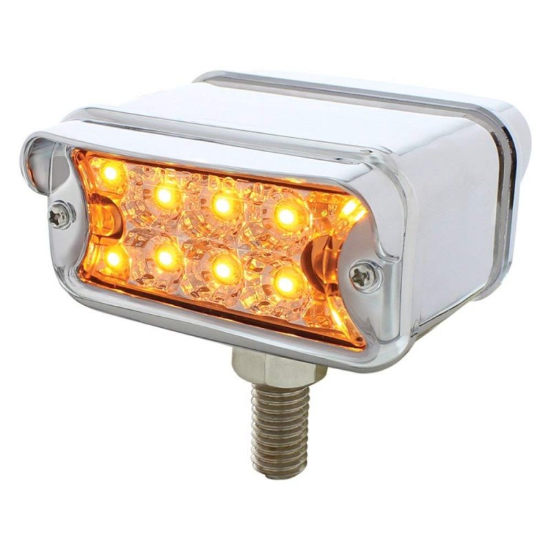 United Pacific 36416 Auxiliary Light 10 Dual Function Led T- Mount Refl Double Face With Vertical Visor- Ambe